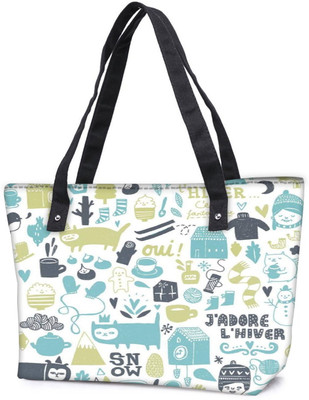 

Snoogg Pack Of 2 Lifestyle Pattern 2562 Combo Tote Shopping Grocery Bag With Coin Pencil Purse Shoulder Bag(Multicolor, 5 L)