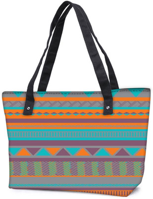 

Snoogg Pack Of 2 Aztecprint Blue And Orange Combo Tote Shopping Grocery Bag With Coin Pencil Purse Shoulder Bag(Multicolor, 15 L)