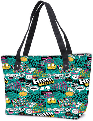 

Snoogg Pack Of 2 We Love Comics Combo Tote Shopping Grocery Bag With Coin Pencil Purse Shoulder Bag(Multicolor, 15 L)