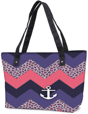 

Snoogg Pack Of 2 Awesome Chevron Combo Tote Shopping Grocery Bag With Coin Pencil Purse Shoulder Bag(Multicolor, 5 L)