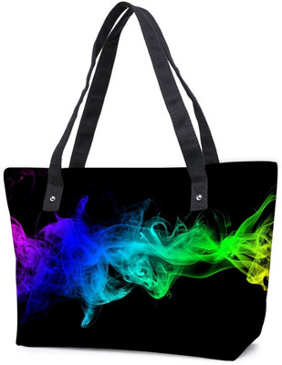 

Snoogg Pack Of 2 Blue Smoke Combo Tote Shopping Grocery Bag With Coin Pencil Purse Shoulder Bag(Multicolor, 15 L)