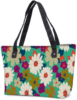 

Snoogg Pack Of 2 Vintage Flowers Combo Tote Shopping Grocery Bag With Coin Pencil Purse Shoulder Bag(Multicolor, 15 L)