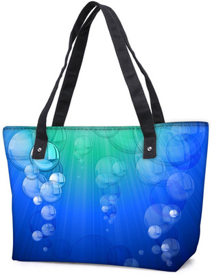 

Snoogg Pack Of 2 Blue Bubble Vector Background Combo Tote Shopping Grocery Bag With Coin Pencil Purse Shoulder Bag(Multicolor, 15 L)