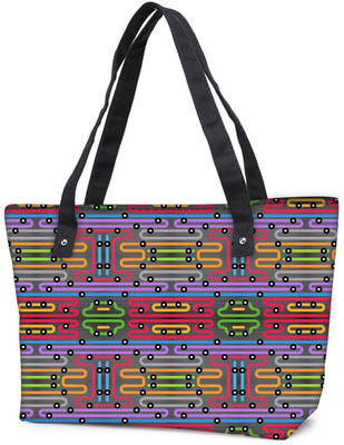 

Snoogg Pack Of 2 Flow Free Tube Combo Tote Shopping Grocery Bag With Coin Pencil Purse Shoulder Bag(Multicolor, 15 L)