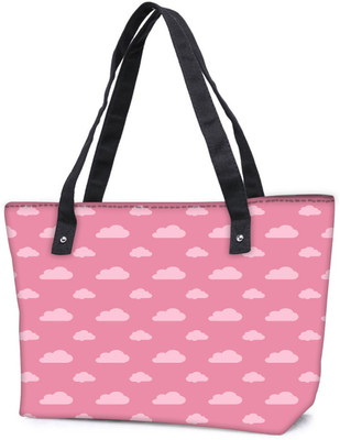 

Snoogg Pack Of 2 Pink Clouds Combo Tote Shopping Grocery Bag With Coin Pencil Purse Shoulder Bag(Multicolor, 5 L)