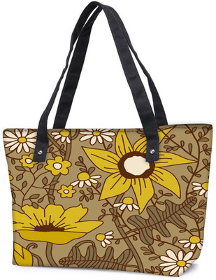 

Snoogg Pack Of 2 Seamless Texture With Flowers And Butterflies Endless Floral Pattern Combo Tote Shopping Grocery Bag With Coin Pencil Purse Shoulder Bag(Multicolor, 5 L)