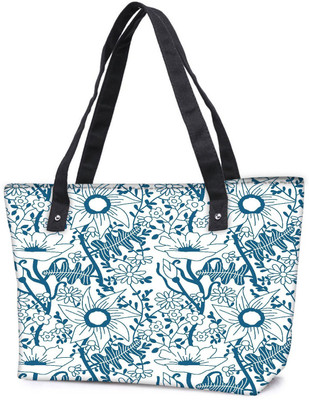 

Snoogg Pack Of 2 Seamless Texture With Flowers And Butterflies Endless Floral Pattern Combo Tote Shopping Grocery Bag With Coin Pencil Purse Shoulder Bag(Multicolor, 15 L)