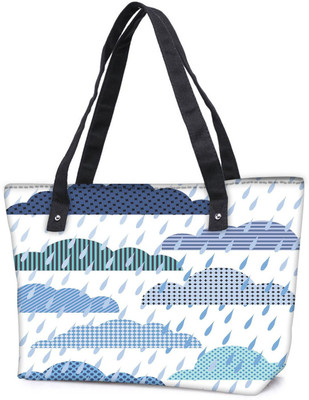 

Snoogg Pack Of 2 Rain Fall Combo Tote Shopping Grocery Bag With Coin Pencil Purse Shoulder Bag(Multicolor, 5 L)