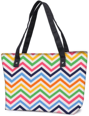 

Snoogg Pack Of 2 White Space Wave Pattern 2528 Combo Tote Shopping Grocery Bag With Coin Pencil Purse Shoulder Bag(Multicolor, 5 L)