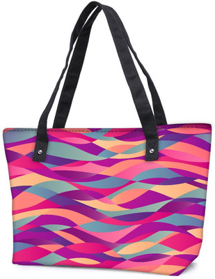 

Snoogg Pack Of 2 Mosaic Abstract Wave Background Colorful Abstract Hand Drawn Pattern Combo Tote Shopping Grocery Bag With Coin Pencil Purse Shoulder Bag(Multicolor, 5 L)