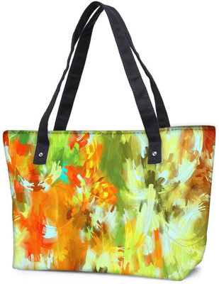 

Snoogg Pack Of 2 Abstract Paint Combo Tote Shopping Grocery Bag With Coin Pencil Purse Shoulder Bag(Multicolor, 15 L)
