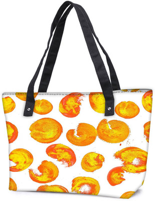 

Snoogg Pack Of 2 Yellow Abstract Paint Combo Tote Shopping Grocery Bag With Coin Pencil Purse Shoulder Bag(Multicolor, 5 L)