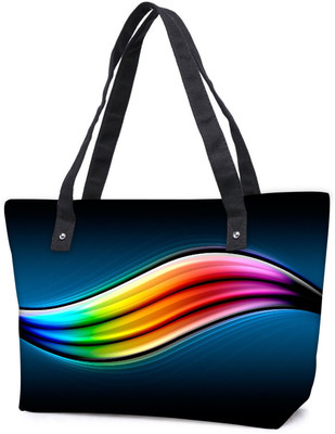 

Snoogg Pack Of 2 Colorful Abstract Design Combo Tote Shopping Grocery Bag With Coin Pencil Purse Shoulder Bag(Multicolor, 15 L)