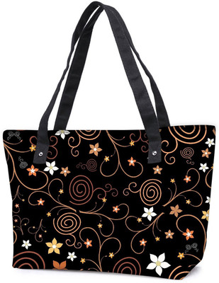 

Snoogg Pack Of 2 Abstract Colorful Flowers Combo Tote Shopping Grocery Bag With Coin Pencil Purse Shoulder Bag(Multicolor, 15 L)