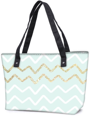 

Snoogg Pack Of 2 Wavular Combo Tote Shopping Grocery Bag With Coin Pencil Purse Shoulder Bag(Multicolor, 5 L)