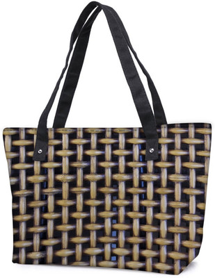 

Snoogg Pack Of 2 Abstract Locked Design Combo Tote Shopping Grocery Bag With Coin Pencil Purse Shoulder Bag(Multicolor, 15 L)