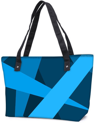 

Snoogg Pack Of 2 Blue Color Strips Combo Tote Shopping Grocery Bag With Coin Pencil Purse Shoulder Bag(Multicolor, 5 L)
