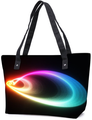 

Snoogg Pack Of 2 Multicolor Spins Design Combo Tote Shopping Grocery Bag With Coin Pencil Purse Shoulder Bag(Multicolor, 15 L)