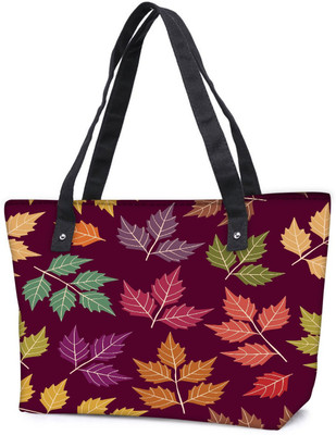 

Snoogg Pack Of 2 A Seamless Pattern With Leaf Combo Tote Shopping Grocery Bag With Coin Pencil Purse Shoulder Bag(Multicolor, 5 L)