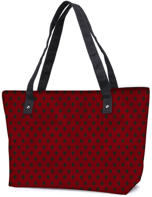 

Snoogg Pack Of 2 Red_Polkadots Combo Tote Shopping Grocery Bag With Coin Pencil Purse Shoulder Bag(Multicolor, 15 L)