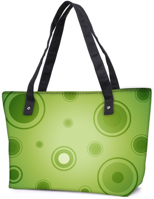 

Snoogg Pack Of 2 Abstract Green Circles Combo Tote Shopping Grocery Bag With Coin Pencil Purse Shoulder Bag(Multicolor, 5 L)