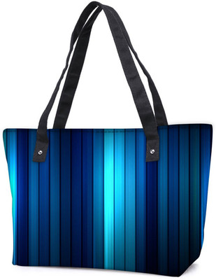 

Snoogg Pack Of 2 Dark And Lite Blue Design Combo Tote Shopping Grocery Bag With Coin Pencil Purse Shoulder Bag(Multicolor, 15 L)