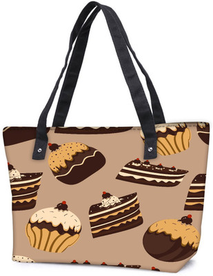 

Snoogg Pack Of 2 Abstract Cakes Pattern Combo Tote Shopping Grocery Bag With Coin Pencil Purse Shoulder Bag(Multicolor, 15 L)
