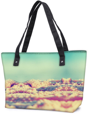 

Snoogg Pack Of 2 Beach Sands Combo Tote Shopping Grocery Bag With Coin Pencil Purse Shoulder Bag(Multicolor, 15 L)