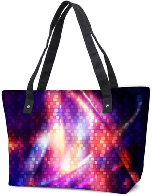 

Snoogg Pack Of 2 Digital Groove Combo Tote Shopping Grocery Bag With Coin Pencil Purse Shoulder Bag(Multicolor, 15 L)