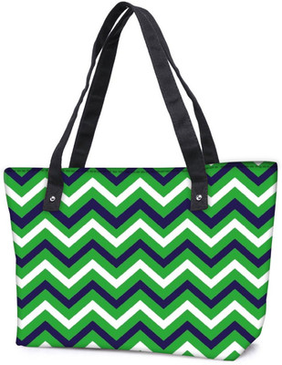 

Snoogg Pack Of 2 Green Waves Pattern 2540 Combo Tote Shopping Grocery Bag With Coin Pencil Purse Shoulder Bag(Multicolor, 5 L)