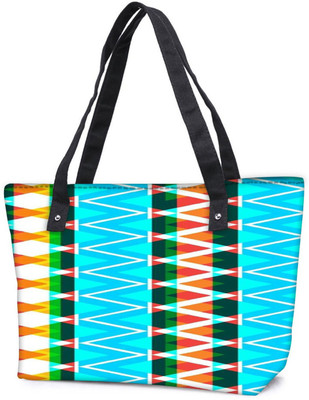 

Snoogg Pack Of 2 Aztec Neon Aqua Combo Tote Shopping Grocery Bag With Coin Pencil Purse Shoulder Bag(Multicolor, 15 L)