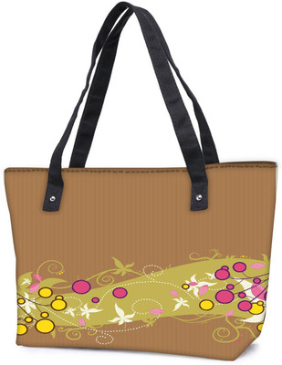 

Snoogg Pack Of 2 Simple Text Brown Combo Tote Shopping Grocery Bag With Coin Pencil Purse Shoulder Bag(Multicolor, 15 L)