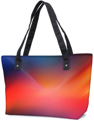 

Snoogg Pack Of 2 Mixed Color Background Design Combo Tote Shopping Grocery Bag With Coin Pencil Purse Shoulder Bag(Multicolor, 5 L)