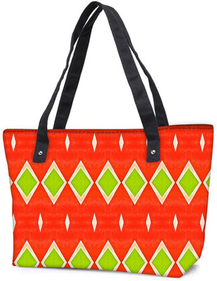 

Snoogg Pack Of 2 Green Diamond Combo Tote Shopping Grocery Bag With Coin Pencil Purse Shoulder Bag(Multicolor, 5 L)