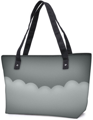 

Snoogg Pack Of 2 Minimalistic Gray Clouds Combo Tote Shopping Grocery Bag With Coin Pencil Purse Shoulder Bag(Multicolor, 15 L)
