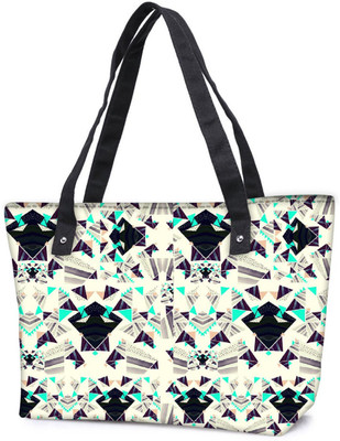 

Snoogg Pack Of 2 Diamond Abstract Pattern Combo Tote Shopping Grocery Bag With Coin Pencil Purse Shoulder Bag(Multicolor, 5 L)