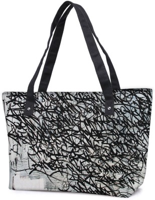 

Snoogg Pack Of 2 Graffiti Incase Combo Tote Shopping Grocery Bag With Coin Pencil Purse Shoulder Bag(Multicolor, 15 L)