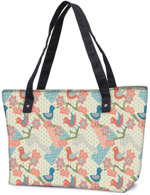

Snoogg Pack Of 2 Multiple Bird Art Combo Tote Shopping Grocery Bag With Coin Pencil Purse Shoulder Bag(Multicolor, 15 L)