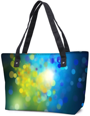 

Snoogg Pack Of 2 Colourful Bubbles Combo Tote Shopping Grocery Bag With Coin Pencil Purse Shoulder Bag(Multicolor, 15 L)