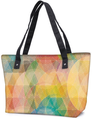 

Snoogg Pack Of 2 Design Circular Mix Combo Tote Shopping Grocery Bag With Coin Pencil Purse Shoulder Bag(Multicolor, 5 L)
