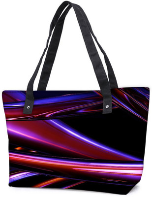 

Snoogg Pack Of 2 Abstract Metal Glitter Metallic Flows Combo Tote Shopping Grocery Bag With Coin Pencil Purse Shoulder Bag(Multicolor, 15 L)