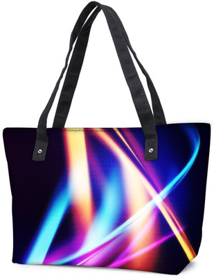 

Snoogg Pack Of 2 Multicolor Waves Combo Tote Shopping Grocery Bag With Coin Pencil Purse Shoulder Bag(Multicolor, 15 L)