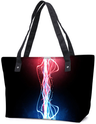 

Snoogg Pack Of 2 Neon Multicolor Rays Combo Tote Shopping Grocery Bag With Coin Pencil Purse Shoulder Bag(Multicolor, 15 L)