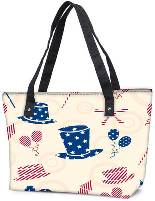 

Snoogg Pack Of 2 Blue Hat Combo Tote Shopping Grocery Bag With Coin Pencil Purse Shoulder Bag(Multicolor, 15 L)