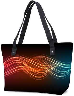 

Snoogg Pack Of 2 Abstract Neon Pattern Design Combo Tote Shopping Grocery Bag With Coin Pencil Purse Shoulder Bag(Multicolor, 15 L)