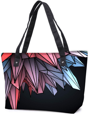 

Snoogg Pack Of 2 Colorful Crystals 2607 Combo Tote Shopping Grocery Bag With Coin Pencil Purse Shoulder Bag(Multicolor, 5 L)