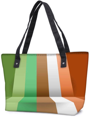 

Snoogg Pack Of 2 3D Layer Lines 2392 Combo Tote Shopping Grocery Bag With Coin Pencil Purse Shoulder Bag(Multicolor, 15 L)
