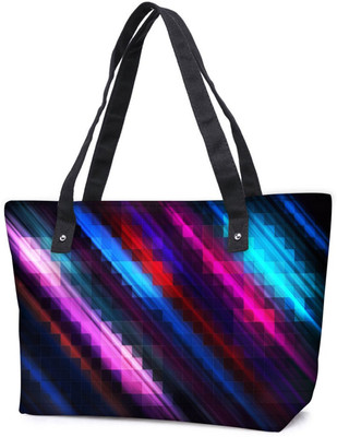 

Snoogg Pack Of 2 Squares And Lines Combo Tote Shopping Grocery Bag With Coin Pencil Purse Shoulder Bag(Multicolor, 15 L)