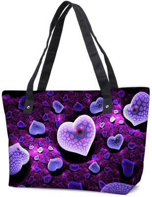 

Snoogg Pack Of 2 Amazing Hearts Combo Tote Shopping Grocery Bag With Coin Pencil Purse Shoulder Bag(Multicolor, 15 L)
