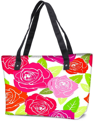 

Snoogg Pack Of 2 Dark Color Roses Combo Tote Shopping Grocery Bag With Coin Pencil Purse Shoulder Bag(Multicolor, 15 L)